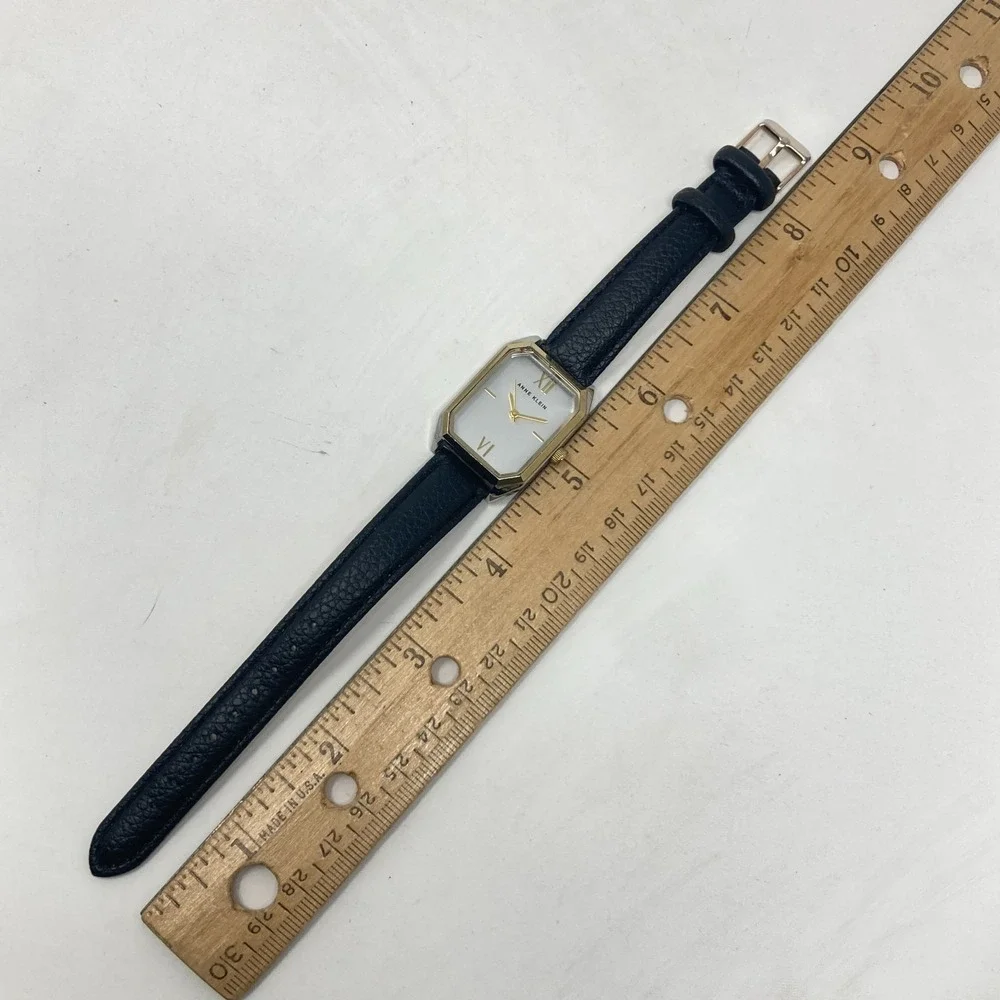Anne Klein Women's Tank Watch 24mm Gold Silver Two Tone 30M WR New Battery 8" - Picture 14 of 16